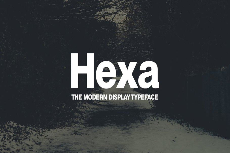 Пример шрифта Hexa